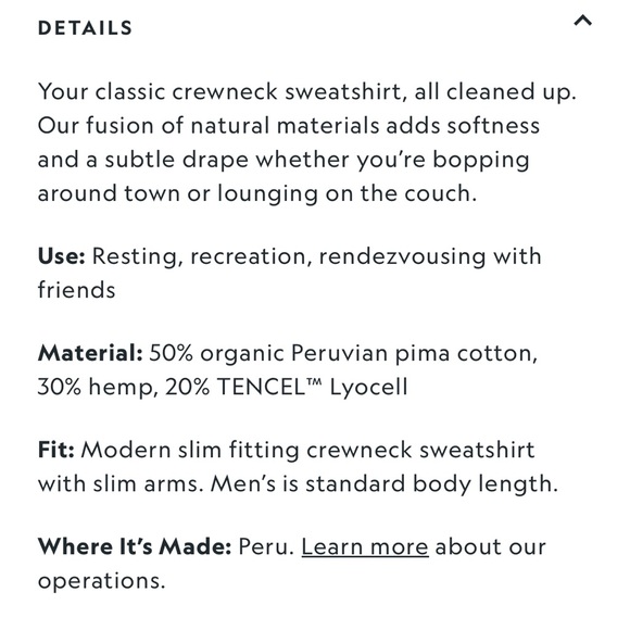 NWT all birds Men’s R & R Sweatshirt - Picture 7 of 13